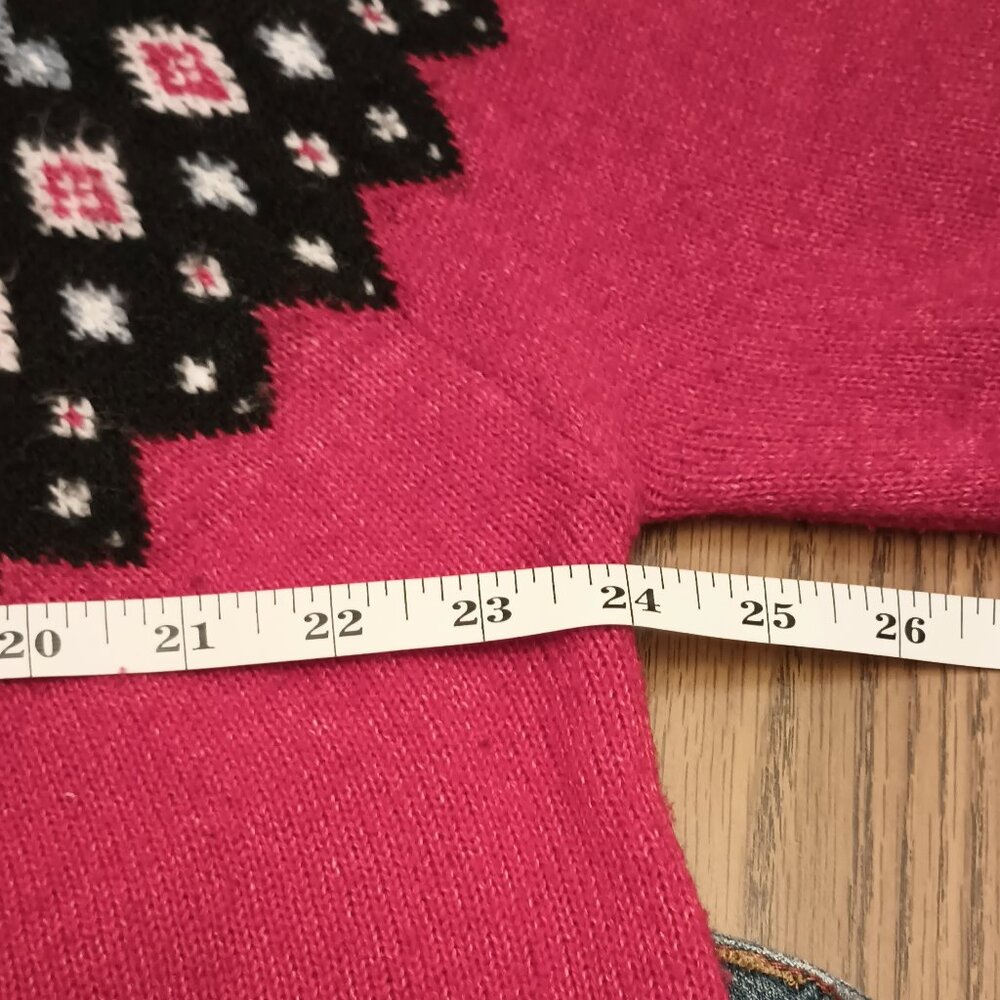 Nautica Size XXL Red and navy Fair Isle Sweater - Picture 6 of 13